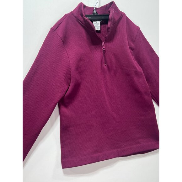 Rue 21 - Women's 1/2 Zip Long Sleeve Shirt - Burgundy - Medium - Picture 12 of 13